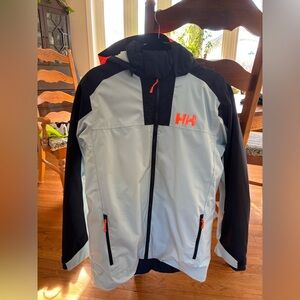 Helly Hanson Youth 16 Ski Jacket light blue.